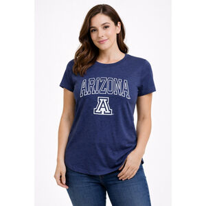 Women’s NCAA Arizona Wildcats Team Logo Cut Out Tee – Navy Blue – Size M – NWT